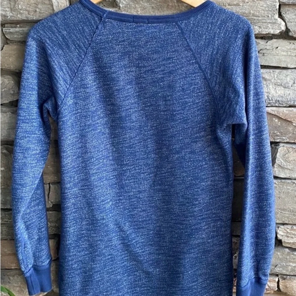 J Crew French Terry Blue Sweatshirt EUC Sz XXS Loungewear Athleisure